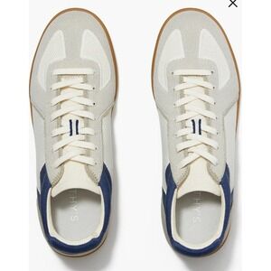 Rothy's The RS01 Sneaker Low Top Lace Up Casual Coastal Cream Blue Men's Sz 9